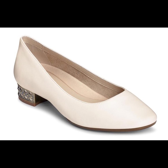 NEW! Aerosoles Subway-bone leather-metal heel - Picture 3 of 4